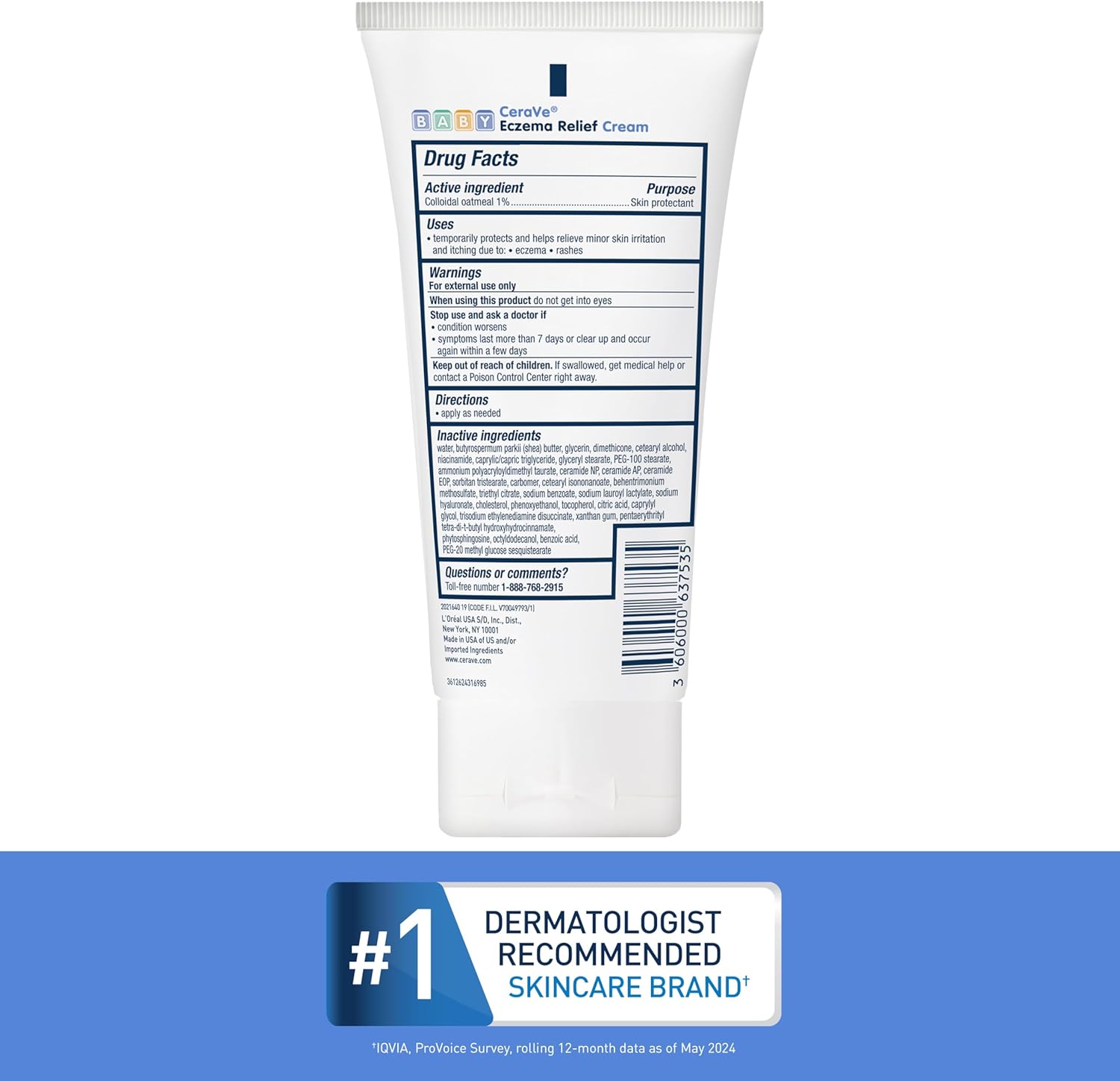 CeraVe Baby Eczema Cream – Steroid-Free, Hypoallergenic Relief Without Harmful Additives