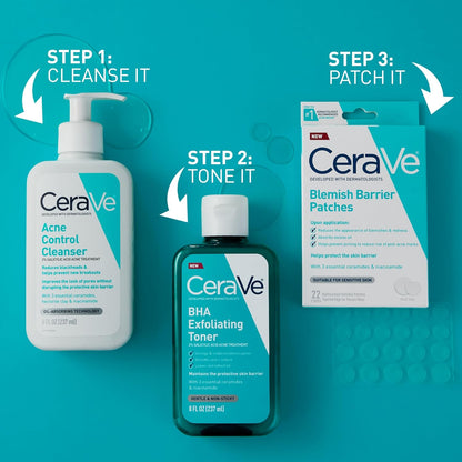 CeraVe Blemish Barrier Patches for Sensitive Skin, Wind-Down Skincare Essential for a Mindful Evening Routine