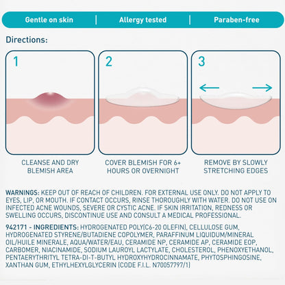 CeraVe Blemish Barrier Patches for Sensitive Skin, Wind-Down Skincare Essential for a Mindful Evening Routine