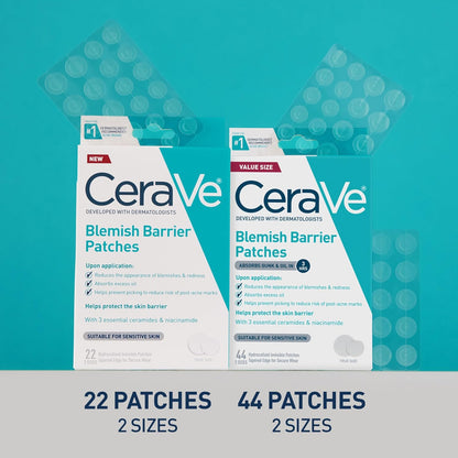CeraVe Blemish Barrier Patches for Sensitive Skin, Wind-Down Skincare Essential for a Mindful Evening Routine