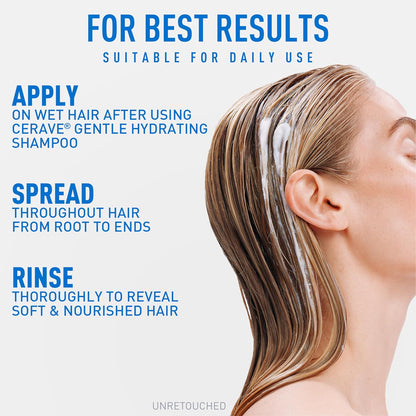 CeraVe Conditioner – Essential Hair Care, Fragrance-Free & Purposefully Simple