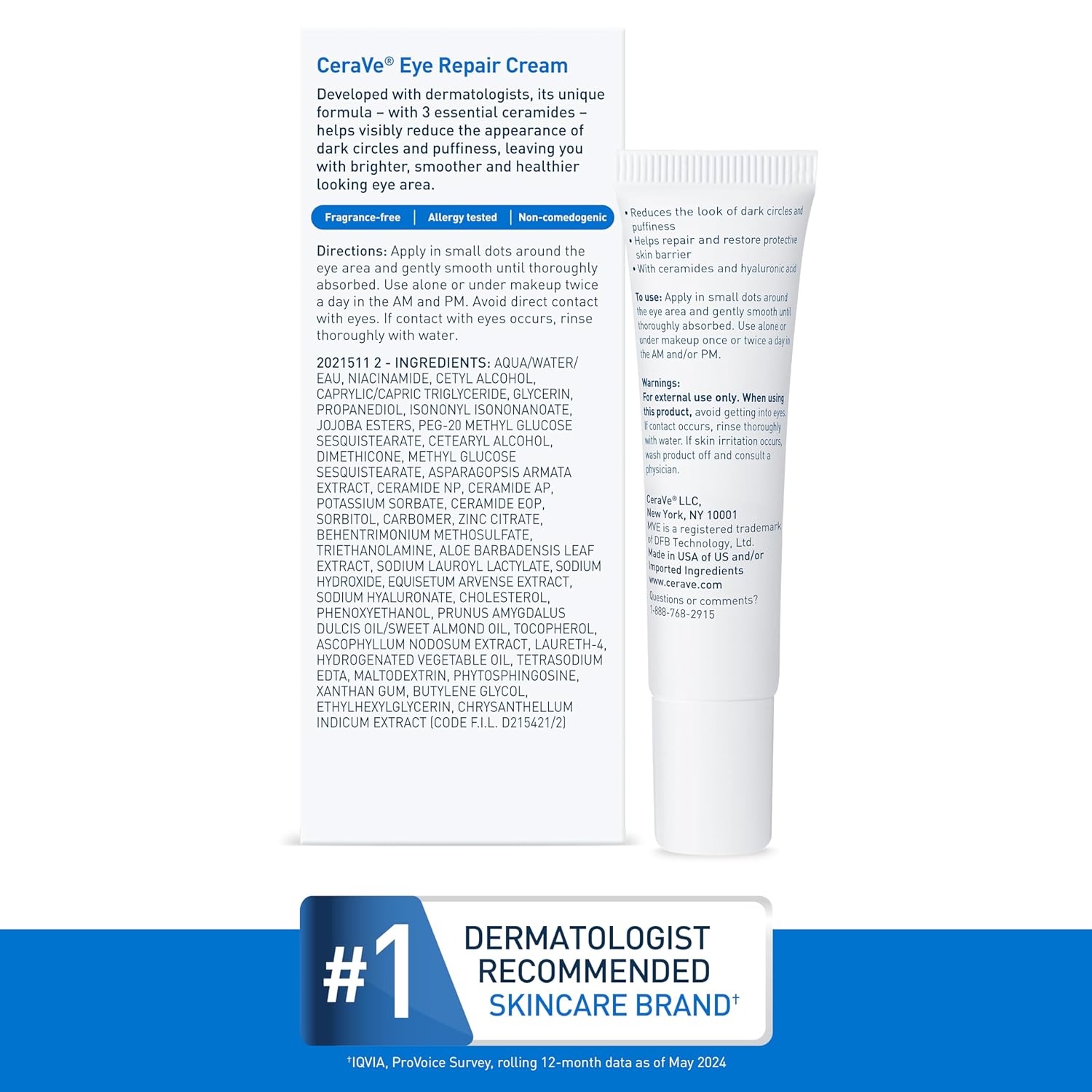 CeraVe Eye Repair Cream – Mindful Nighttime Skincare Staple for Tired, Puffy Eyes
