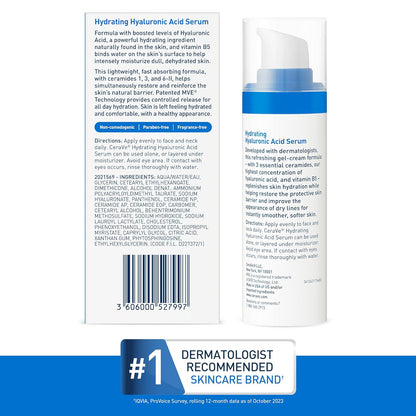 CeraVe Hyaluronic Acid Serum – Practical Birthday Gift for the Skincare Lover in Your Life, 1 oz
