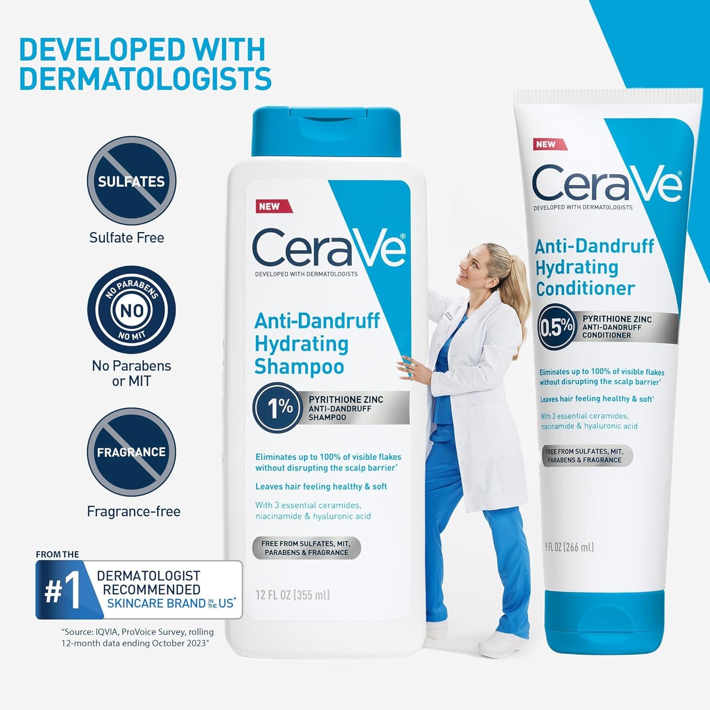 CeraVe Hydrating Dandruff Shampoo – Mindful Wash Day Care for Sensitive, Flake-Prone Scalps