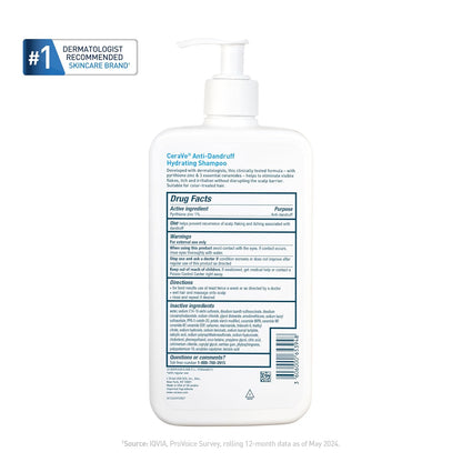 CeraVe Hydrating Dandruff Shampoo – Mindful Wash Day Care for Sensitive, Flake-Prone Scalps