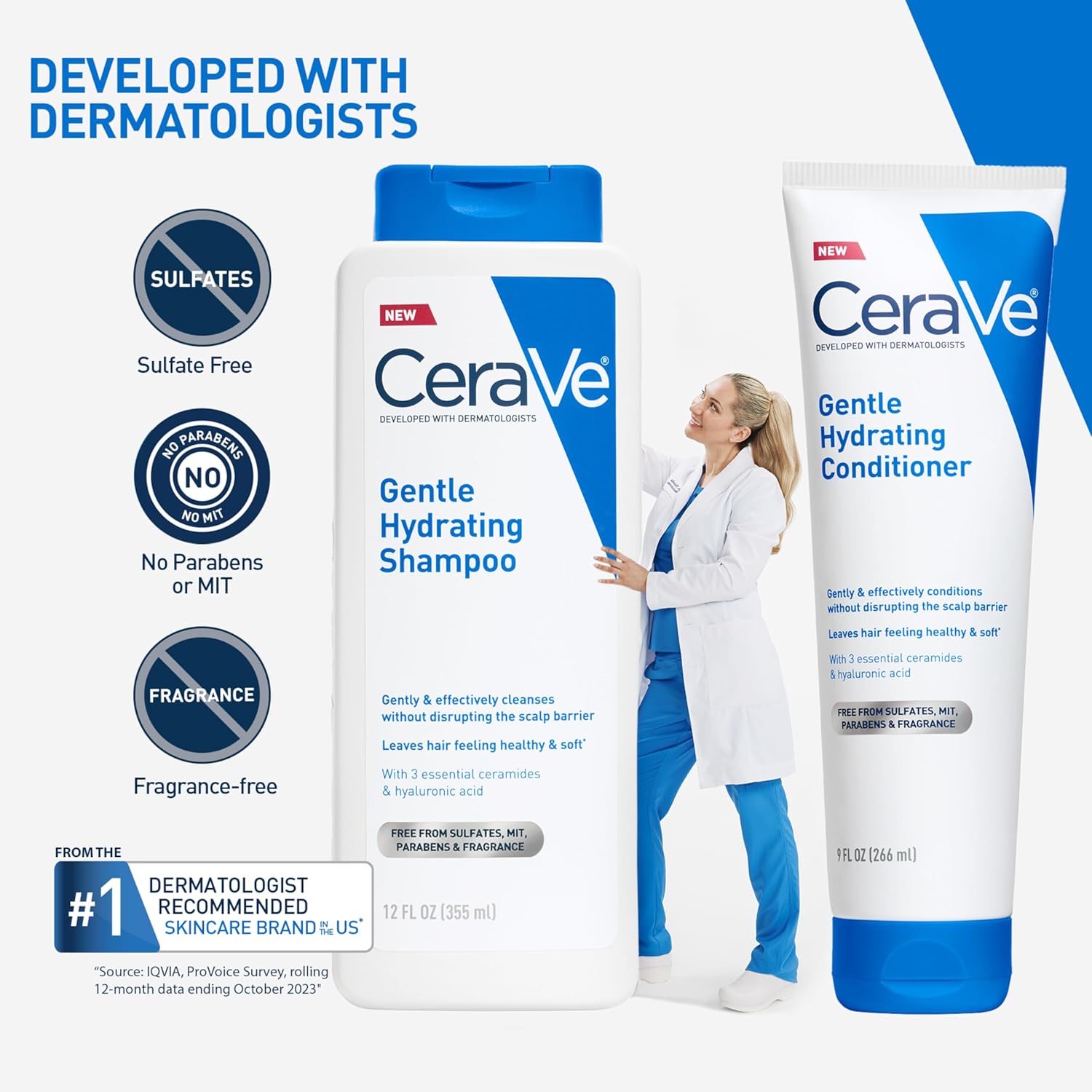 CeraVe Hydrating Shampoo – Mindful Self-Care Shower Essential with Ceramides and Niacinamide for Reactive Scalps