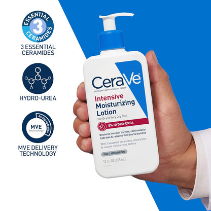 CeraVe Hydro-Urea Body Lotion – Calming Post-Shower Hydration for Stressed, Sensitive Skin