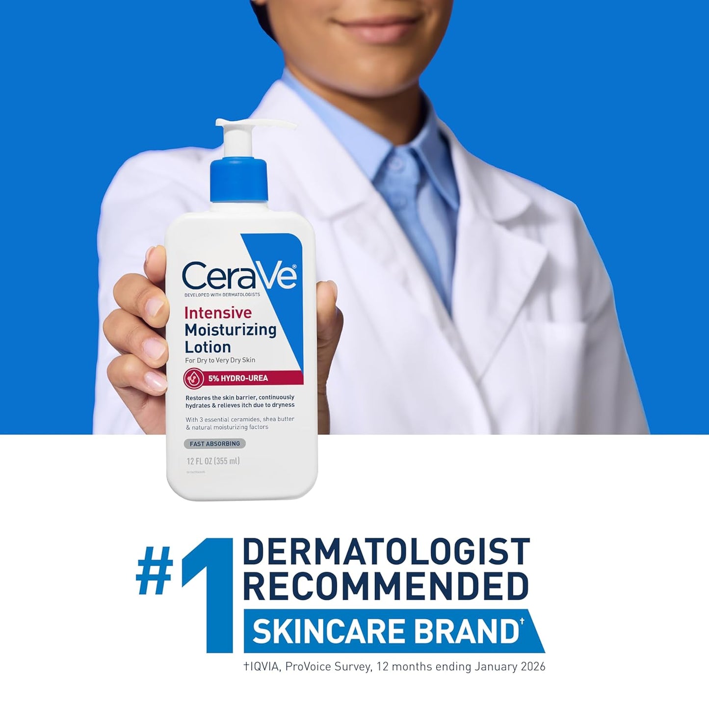 CeraVe Hydro-Urea Body Lotion – Calming Post-Shower Hydration for Stressed, Sensitive Skin