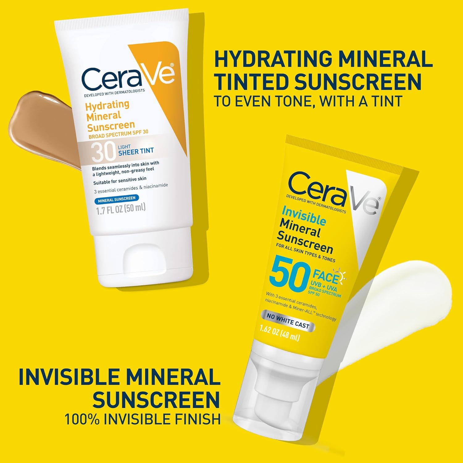 CeraVe Invisible Mineral Sunscreen SPF 50 – Barrier-Repair Daily Ritual for Sensitive Skin