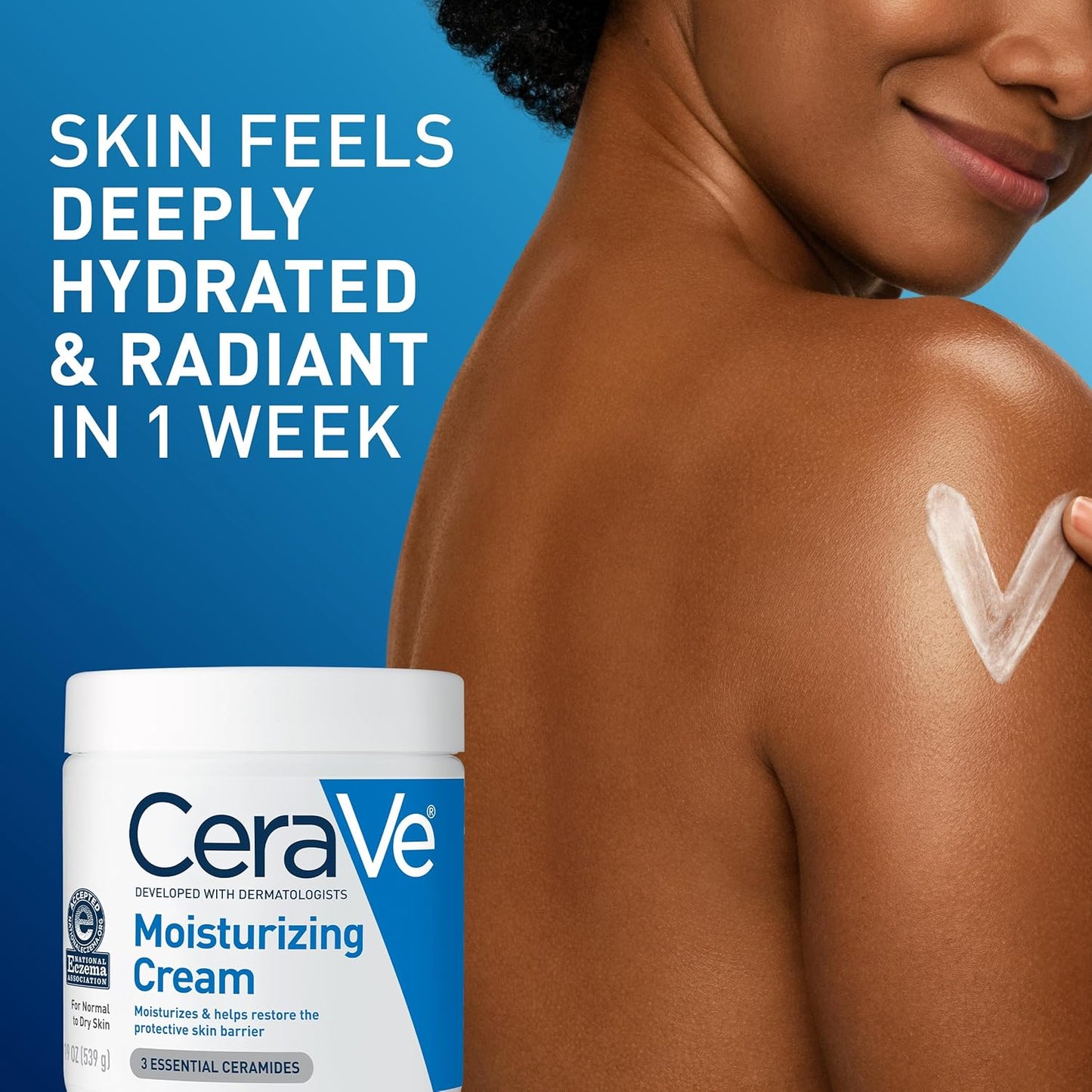 CeraVe Moisturizing Cream – Fragrance Free All-In-One Daily Moisturizer for Clutter-Free Bathroom Counter