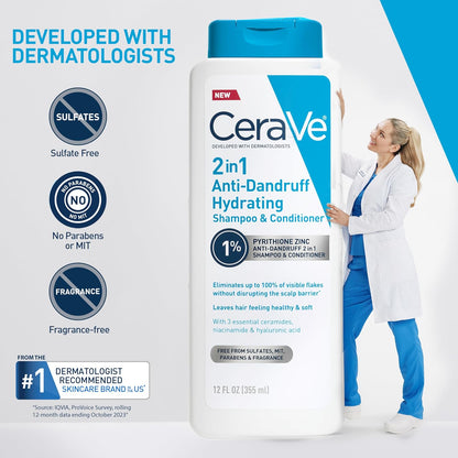 CeraVe Pure Scalp Care – Free of Sulfates, Dyes & Parabens, Clinically Tested Anti-Dandruff Treatment