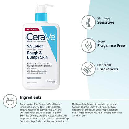 CeraVe SA Lotion – Dermatologist-Formulated Premium Body Treatment Lotion