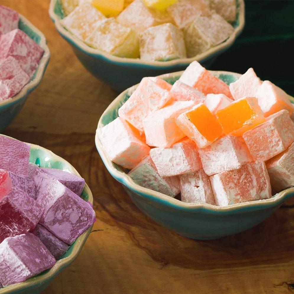 Cerez Pazari Turkish Delight Candy Box – Thoughtful Birthday Gift for Mom and Women, Assorted Fruit Lokum Sampler