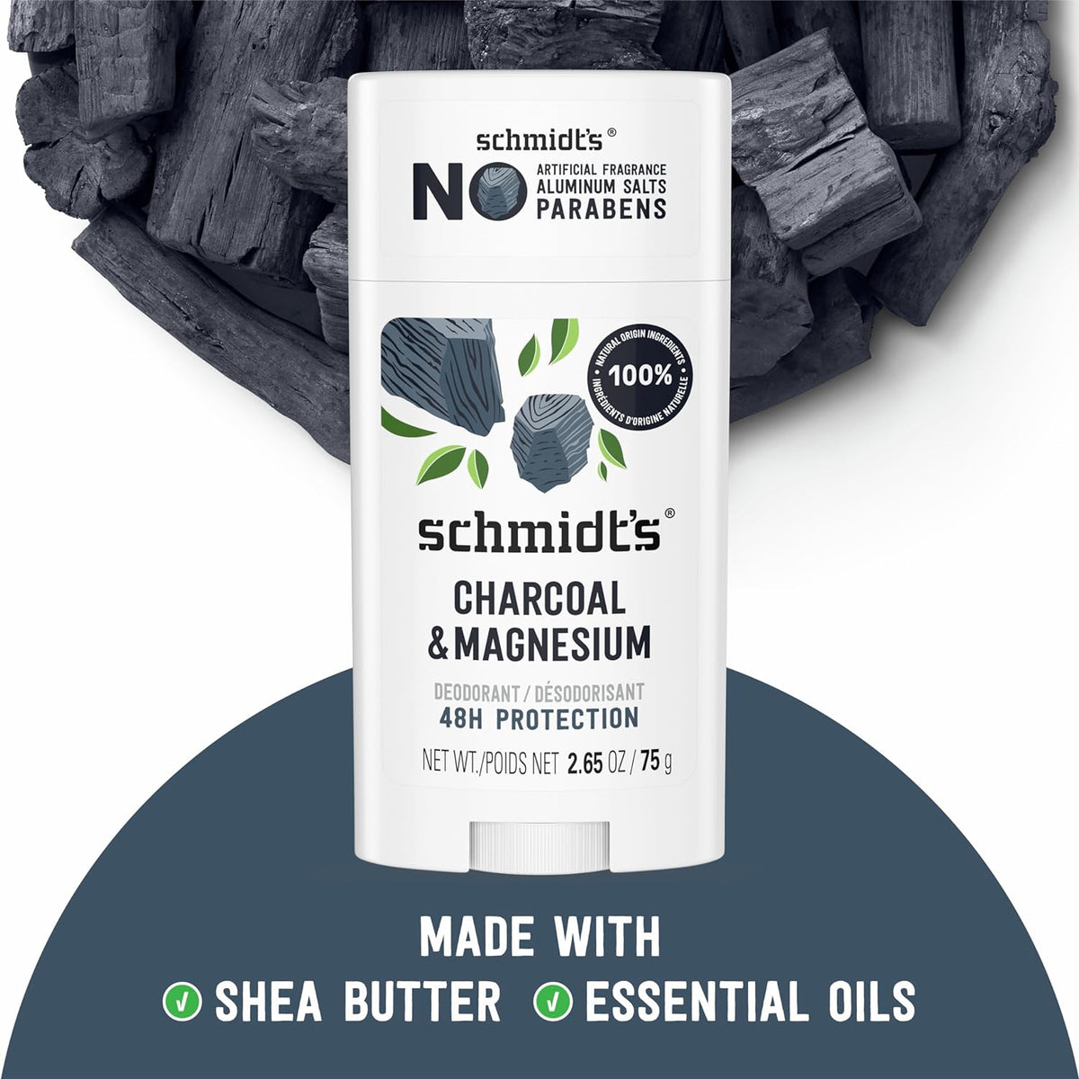 certified 100% natural origin ingredients including activated charcoal