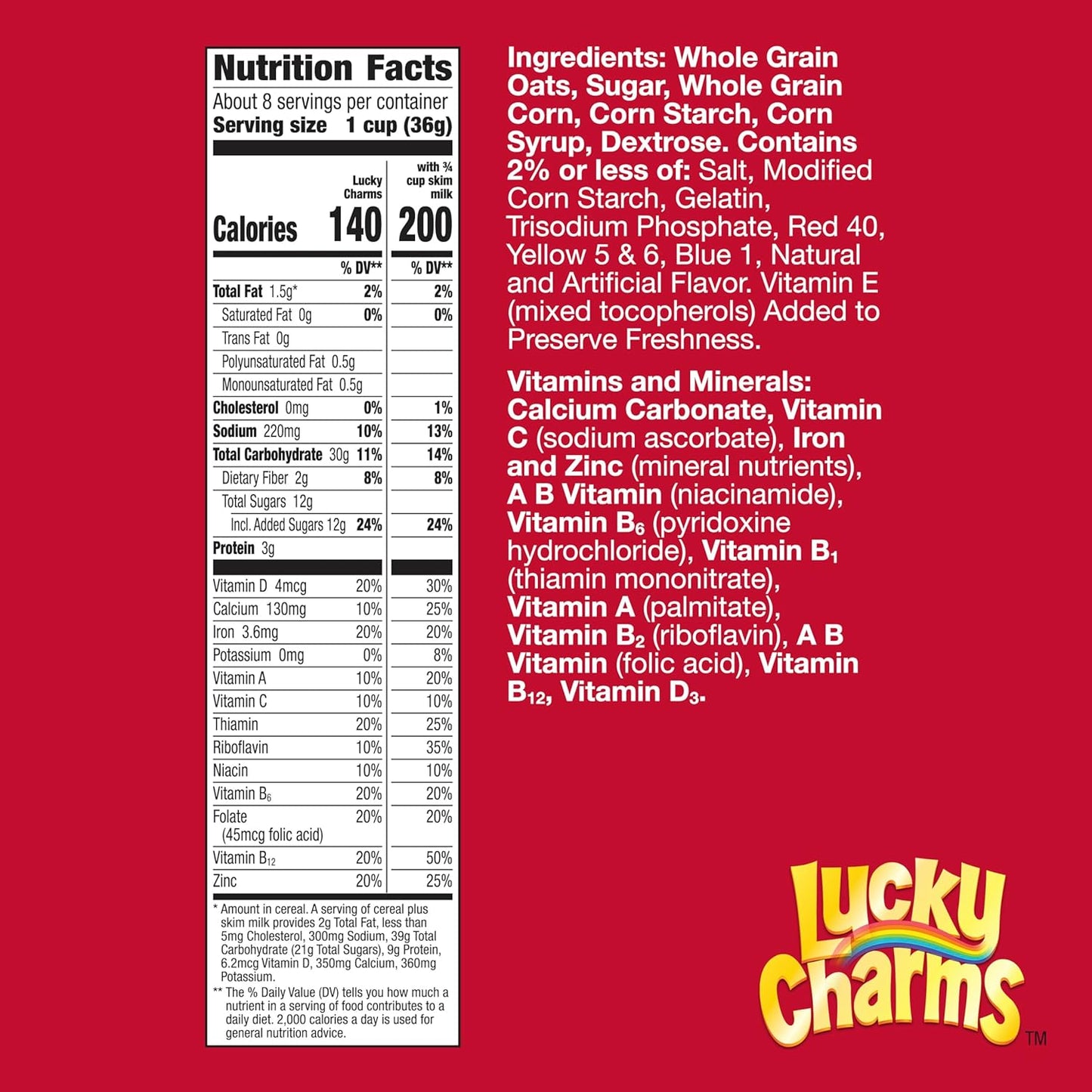 certified gluten free formulation with 12 added vitamins and minerals plus calcium