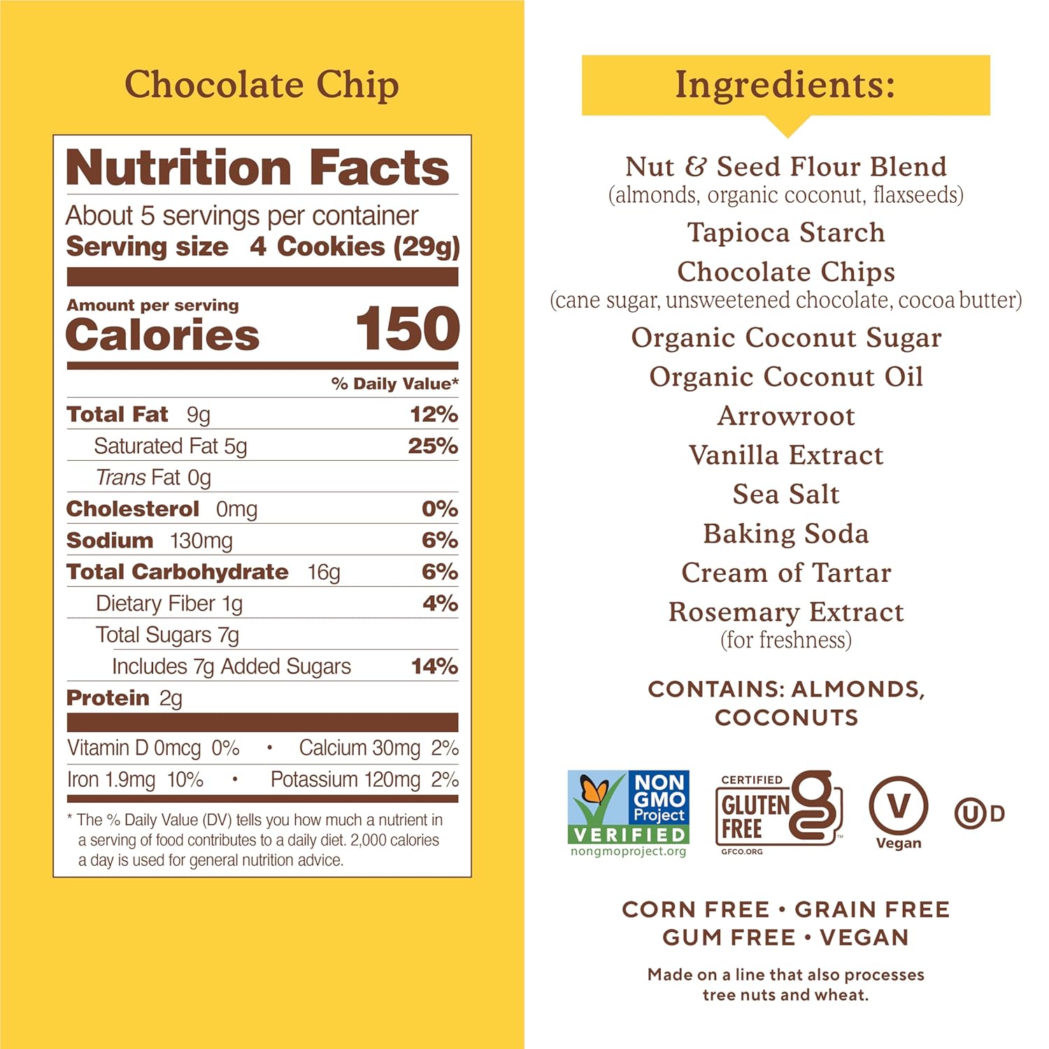 certified gluten-free, non-gmo, grain-free, corn-free, paleo-friendly, and plant-based