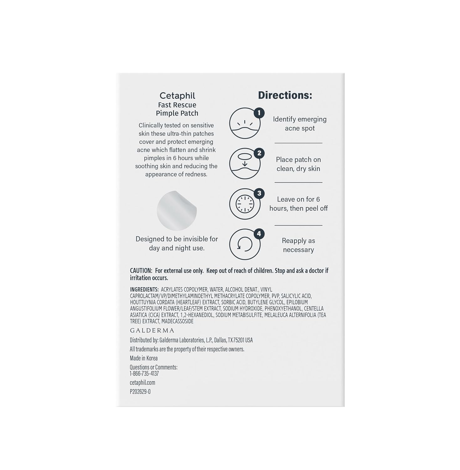 Cetaphil Acne Patches – Understated Vanity Essential for Sensitive Skin, Invisible Under Makeup