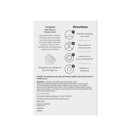 Cetaphil Acne Patches – Understated Vanity Essential for Sensitive Skin, Invisible Under Makeup