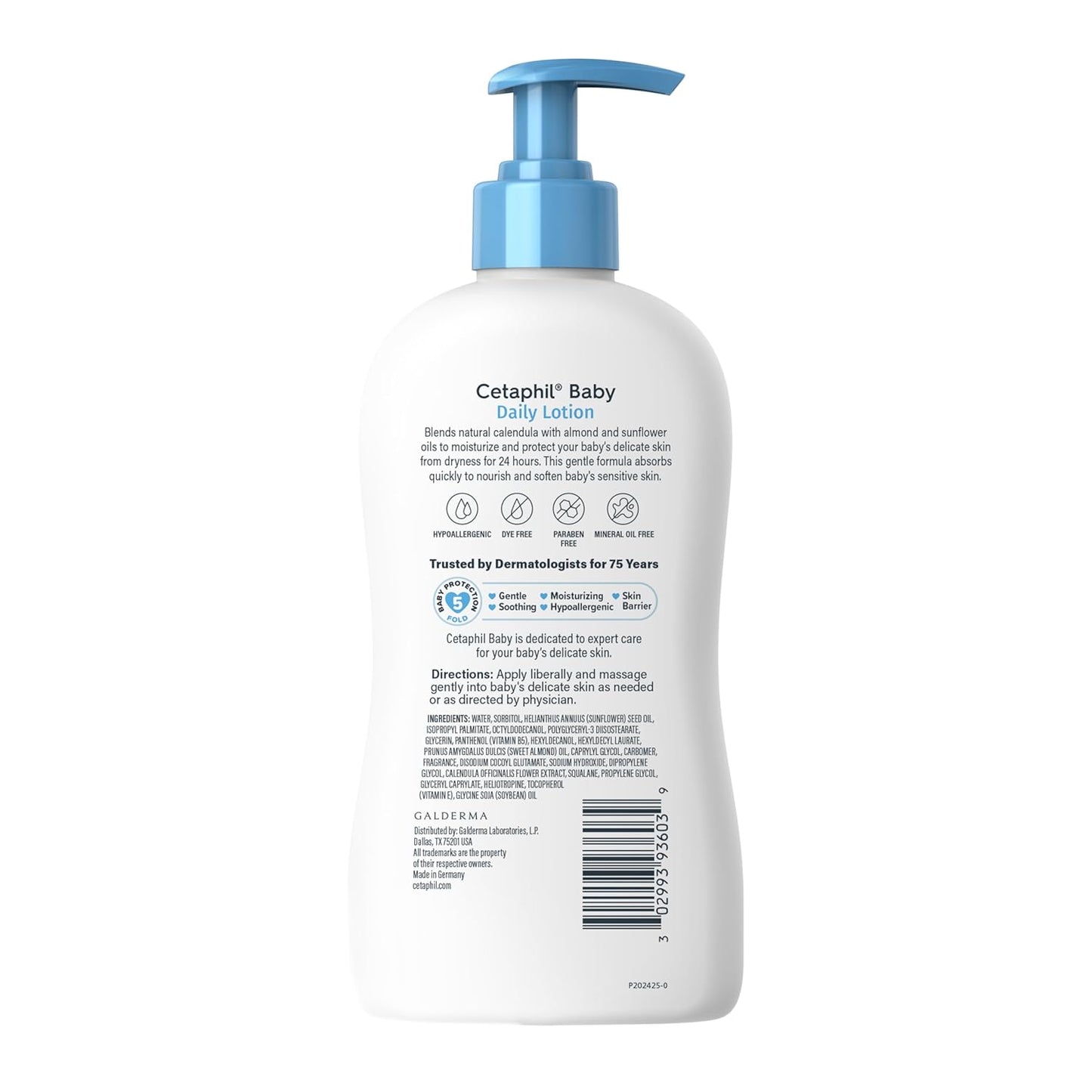 Cetaphil Baby Daily Lotion with Organic Calendula – Thoughtful Baby Shower Gift for New Parents, 13.5 Fl. Oz
