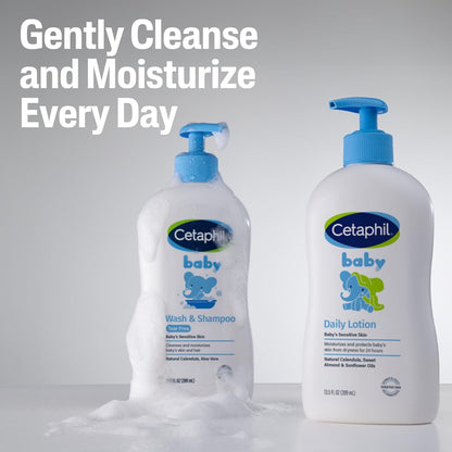 Cetaphil Baby Daily Lotion with Organic Calendula – Thoughtful Baby Shower Gift for New Parents, 13.5 Fl. Oz