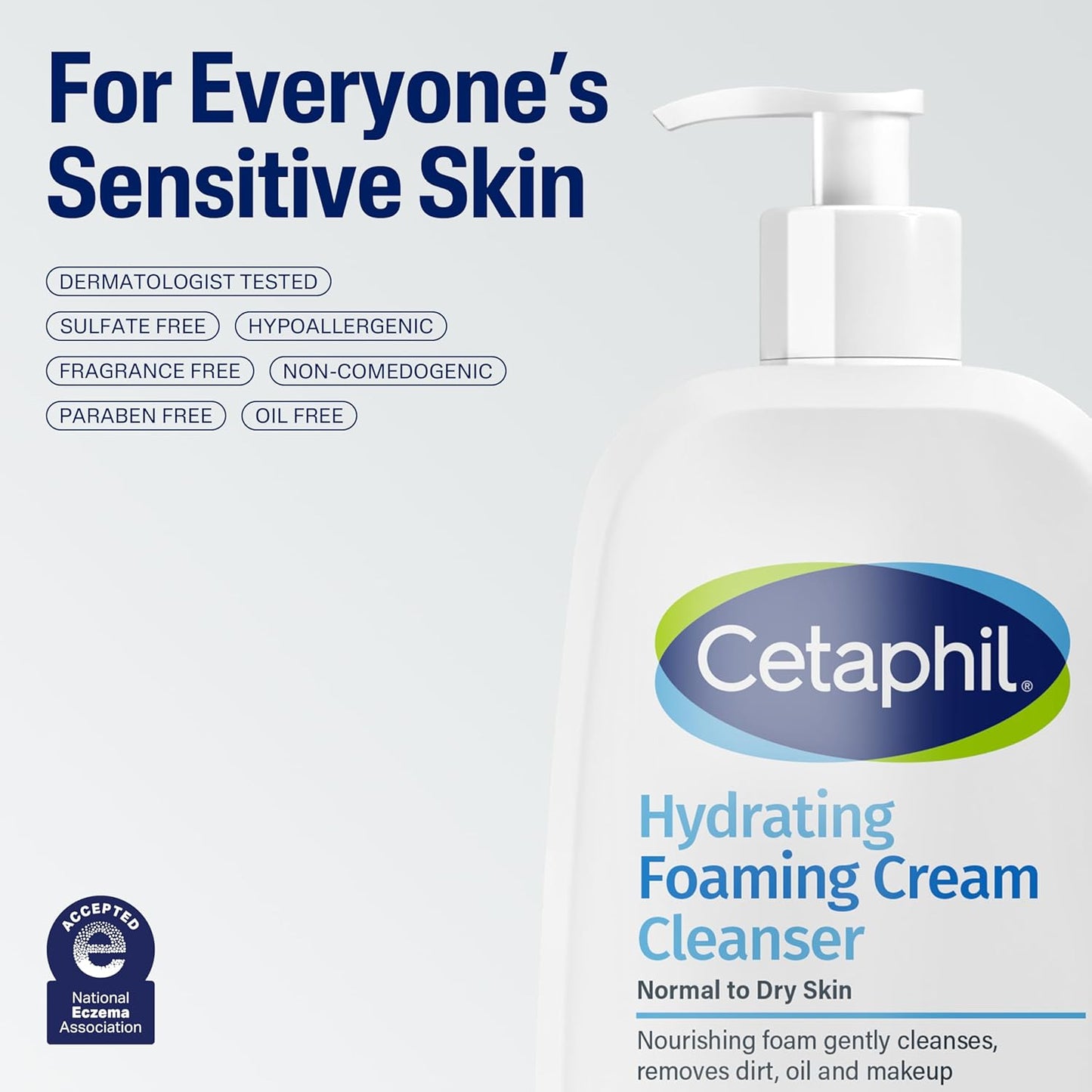 Cetaphil Cream to Foam Face Wash – Gentle Hydrating Cleanser for Teens New to Skincare Routines