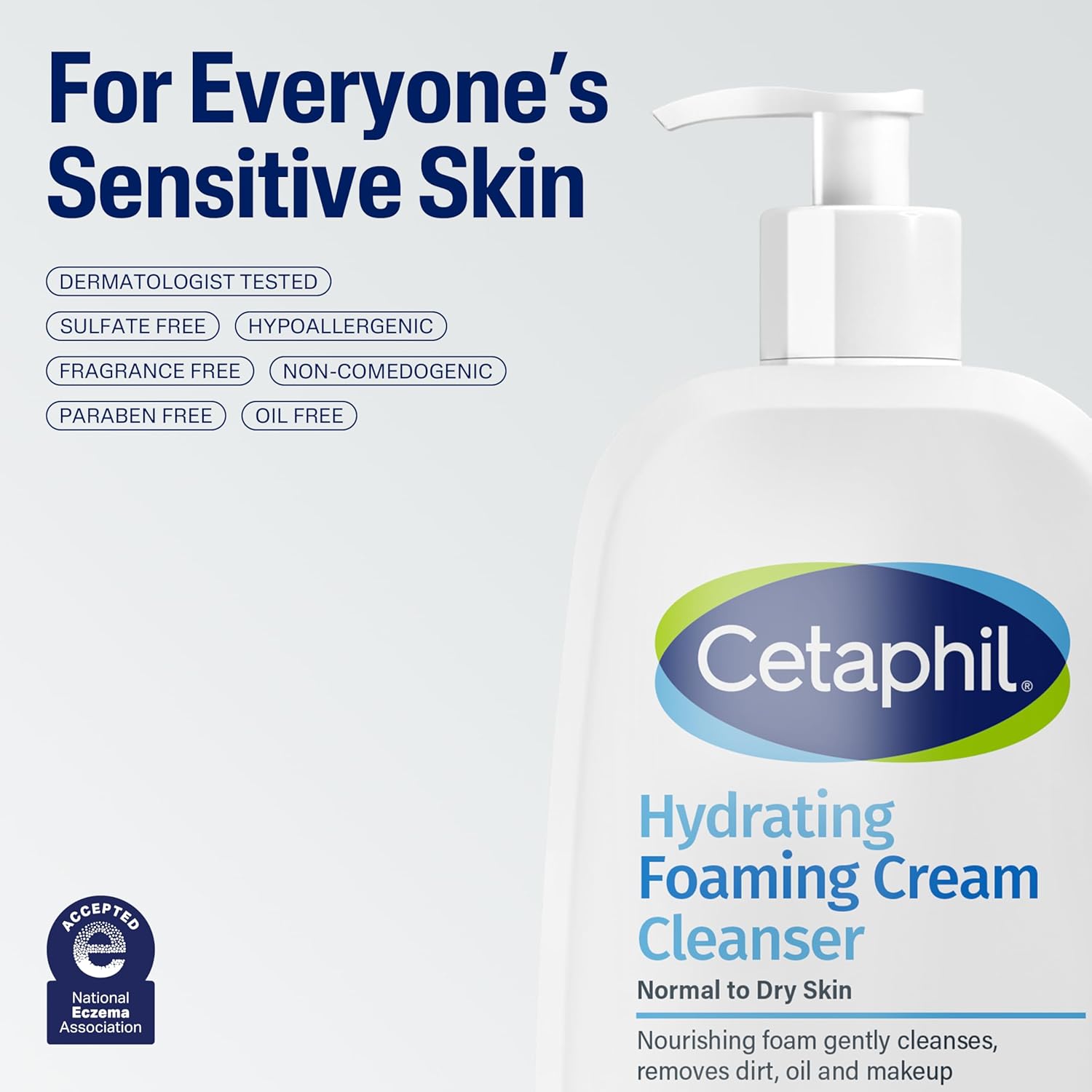 Cetaphil Cream to Foam Face Wash – Gentle Hydrating Cleanser for Teens New to Skincare Routines