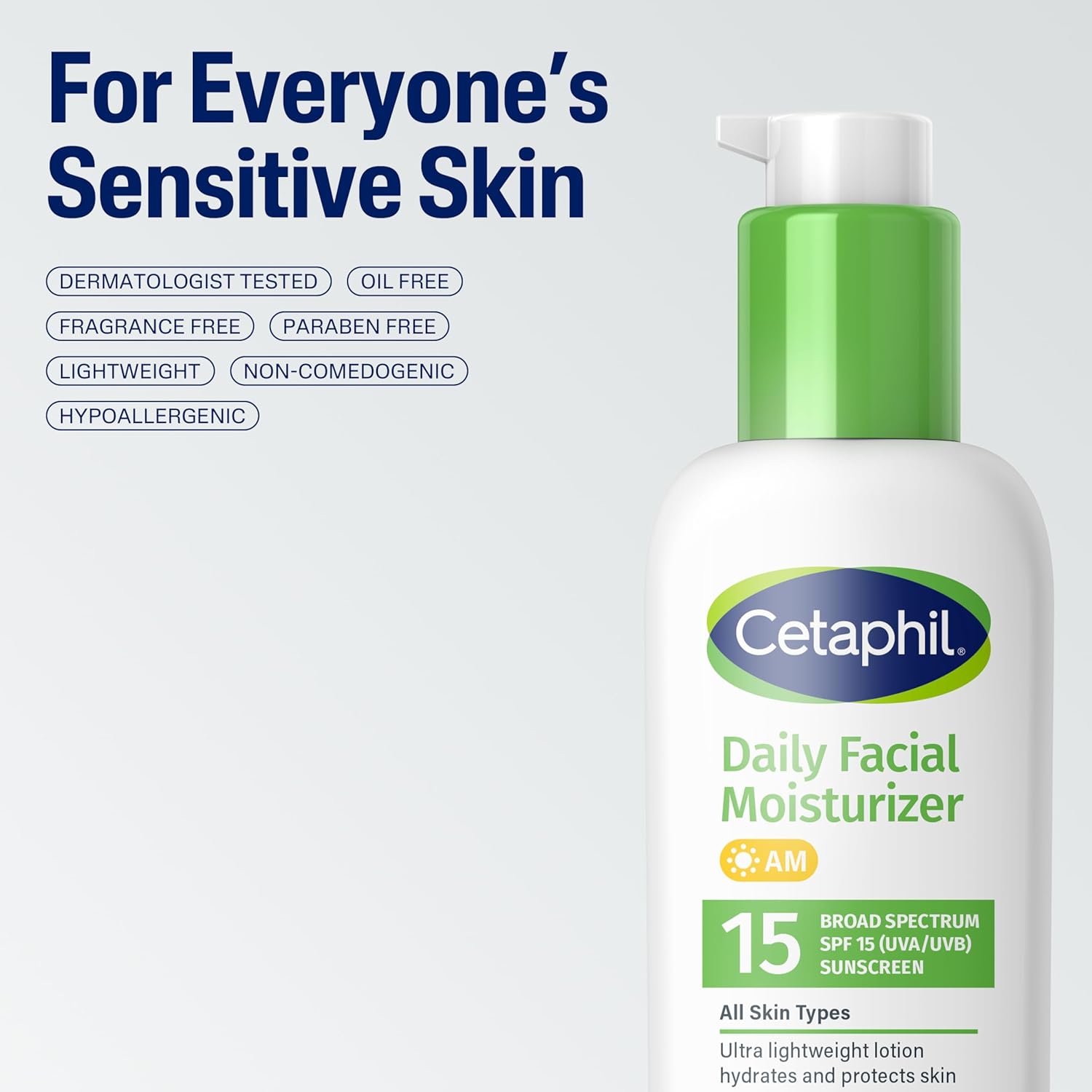 Cetaphil Daily Facial Moisturizer SPF 15 – Travel-Size Hydration + SPF for Commutes and Outdoor Errands