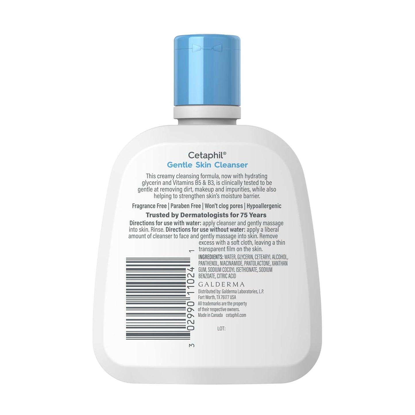 Cetaphil Face Wash, Fragrance Free Gentle Cleanser for Dry Skin – Clean Vanity Minimalist Counter Staple