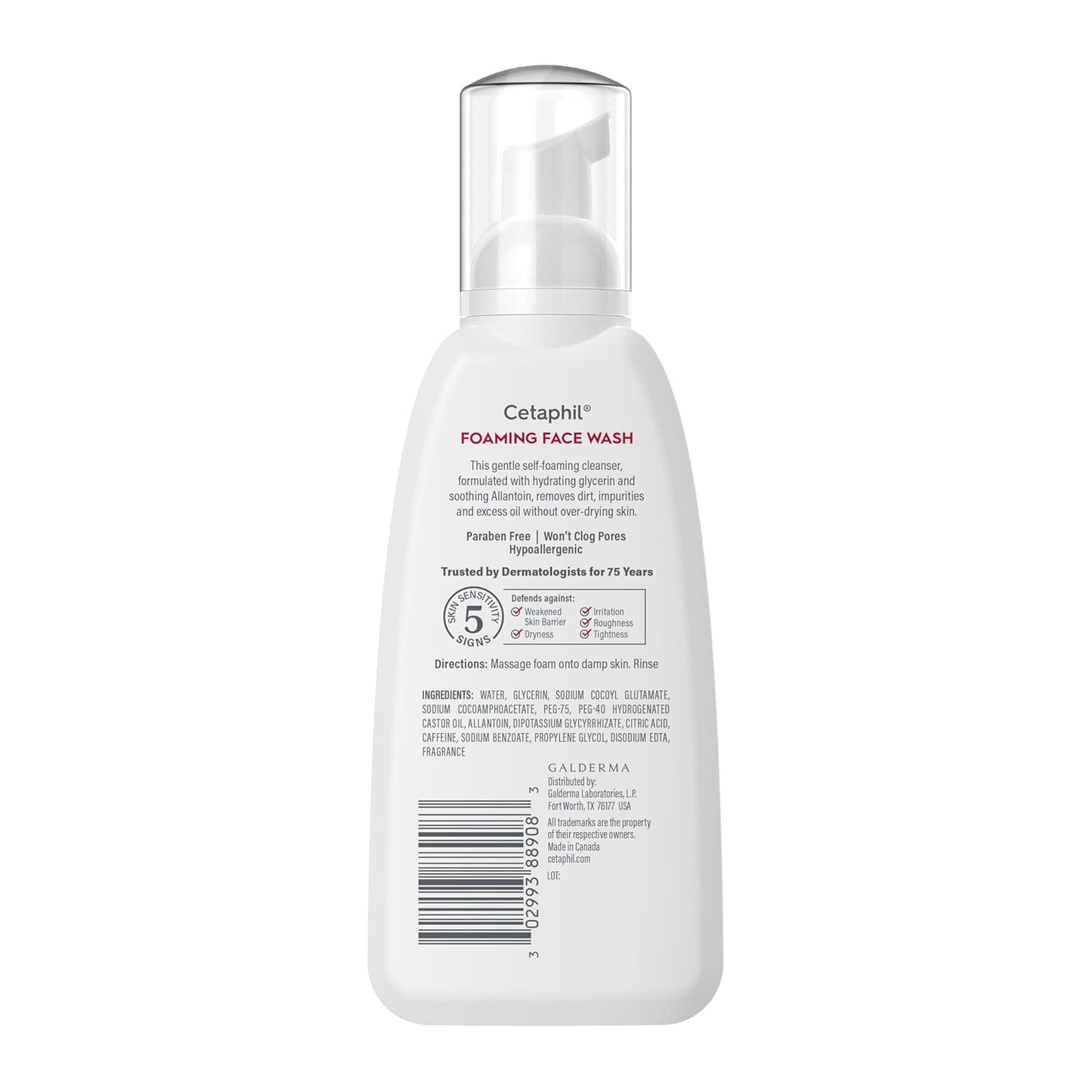 Cetaphil Fragrance-Free Face Wash – Minimalist Skincare Essential for Gentle Daily Cleansing