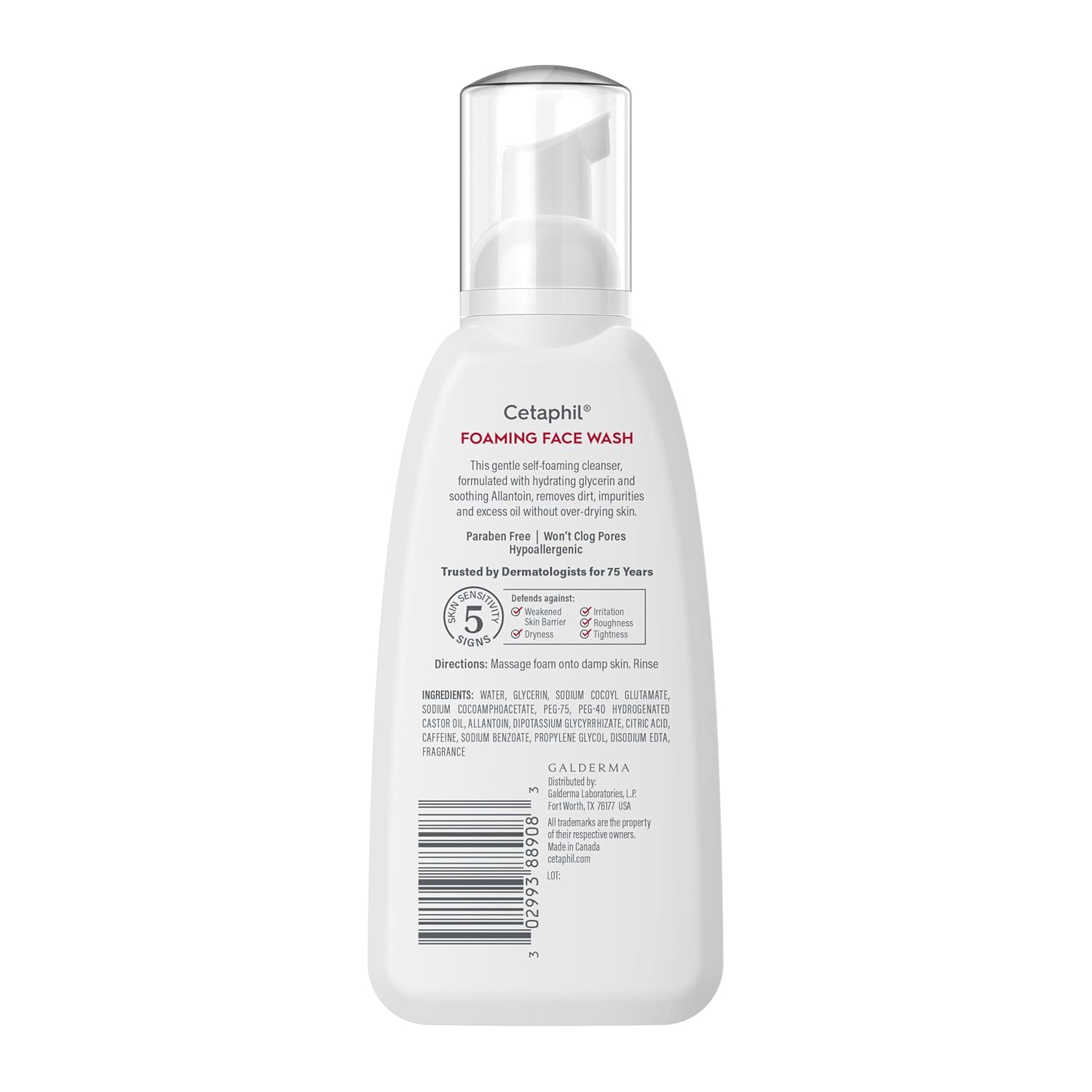 Cetaphil Fragrance-Free Face Wash – Minimalist Skincare Essential for Gentle Daily Cleansing