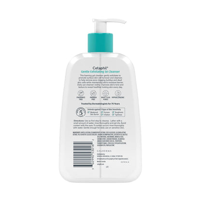 Cetaphil Gentle Exfoliating SA Cleanser – Teen-Safe Daily Wash for Shared Family Bathroom & Acne-Prone Skin