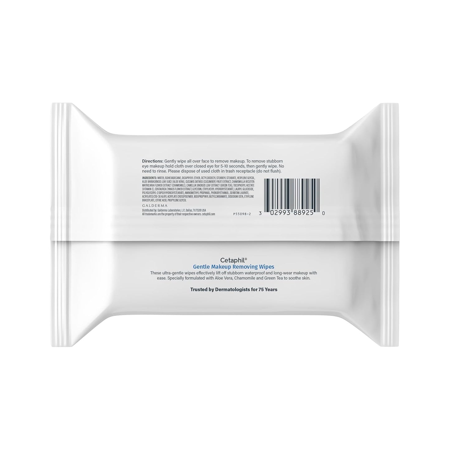 Cetaphil Gentle Makeup Removing Face Wipes – Clutter-Free Vanity Essential for Sensitive Skin, One-Step No-Rinse Cleanse