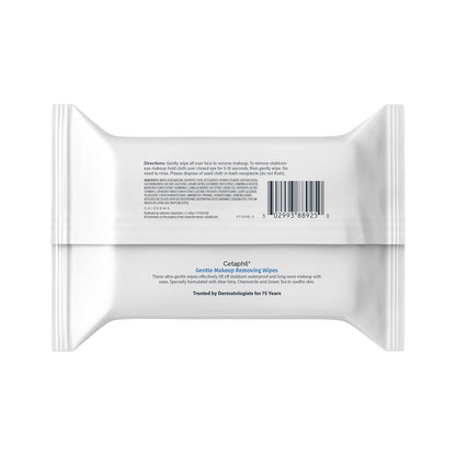 Cetaphil Gentle Makeup Removing Face Wipes – Clutter-Free Vanity Essential for Sensitive Skin, One-Step No-Rinse Cleanse