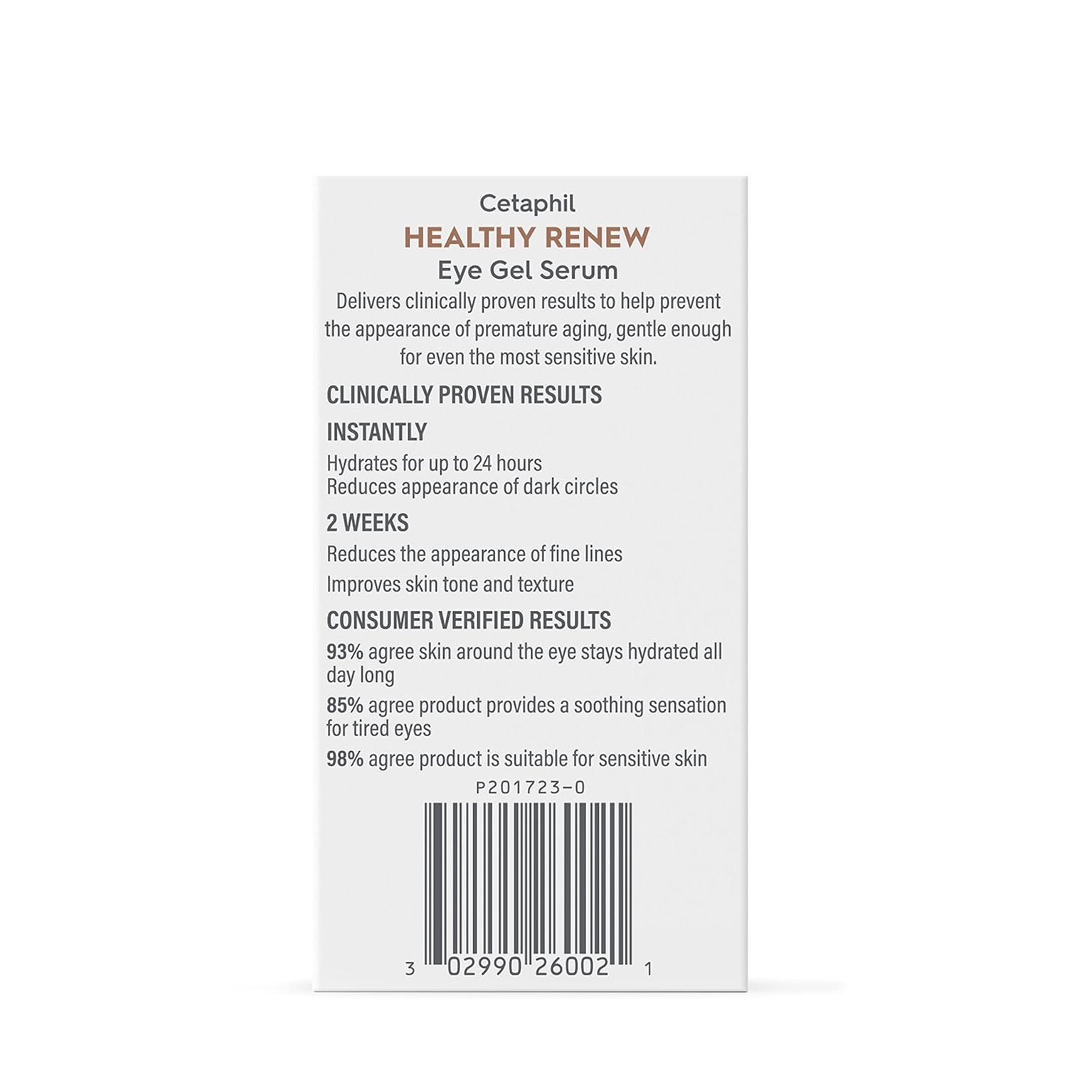 Cetaphil Healthy Renew Eye Gel Serum – Streamlined One Step Eye Treatment, Fragrance Free Serum for Simple Routines