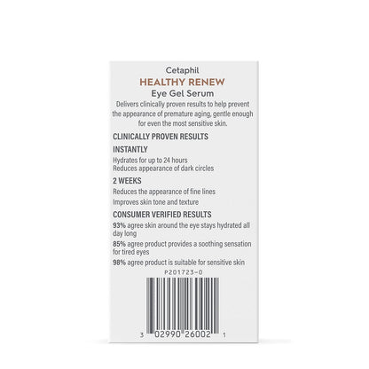 Cetaphil Healthy Renew Eye Gel Serum – Streamlined One Step Eye Treatment, Fragrance Free Serum for Simple Routines