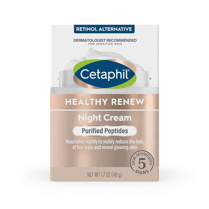 Cetaphil Healthy Renew Night Cream – Thoughtful Birthday Gift for Women, Anti-Aging Peptide Cream for Sensitive Skin