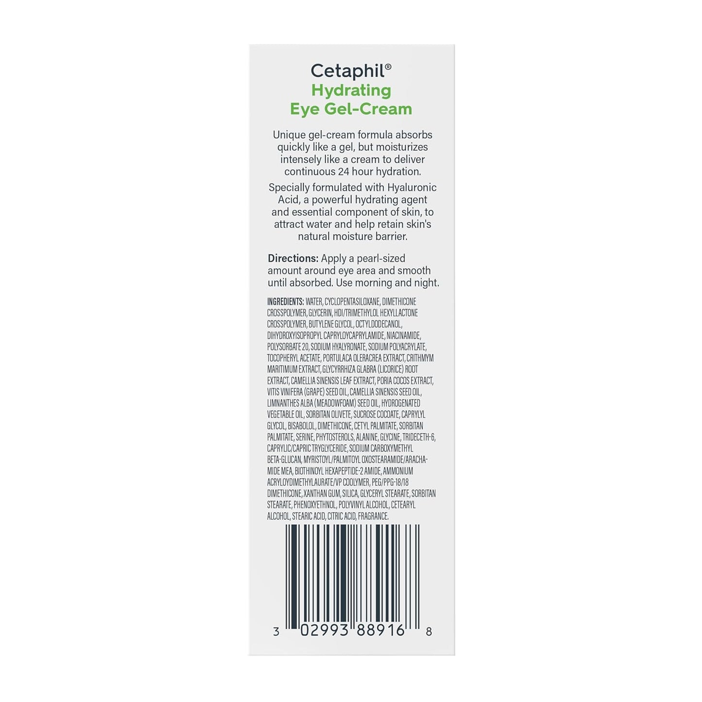 Cetaphil Hydrating Eye Gel-Cream – Mindful Morning Skincare Step for Smoother Under-Eyes, Lightweight Gel-Cream