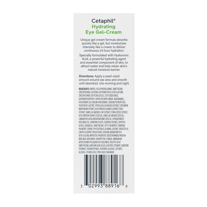 Cetaphil Hydrating Eye Gel-Cream – Mindful Morning Skincare Step for Smoother Under-Eyes, Lightweight Gel-Cream