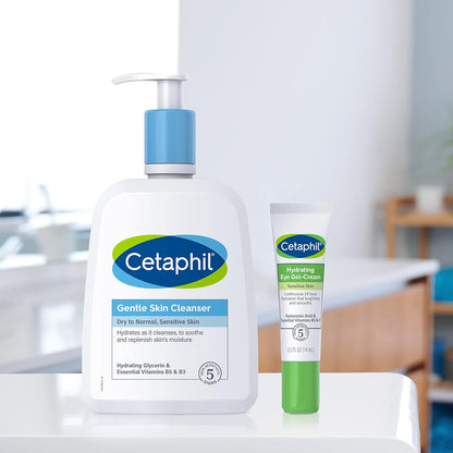 Cetaphil Hydrating Eye Gel-Cream – Mindful Morning Skincare Step for Smoother Under-Eyes, Lightweight Gel-Cream