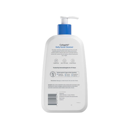 Cetaphil Hypoallergenic Face Cleanser – Soap-Free, Paraben-Free Wash for Reactive Skin Types