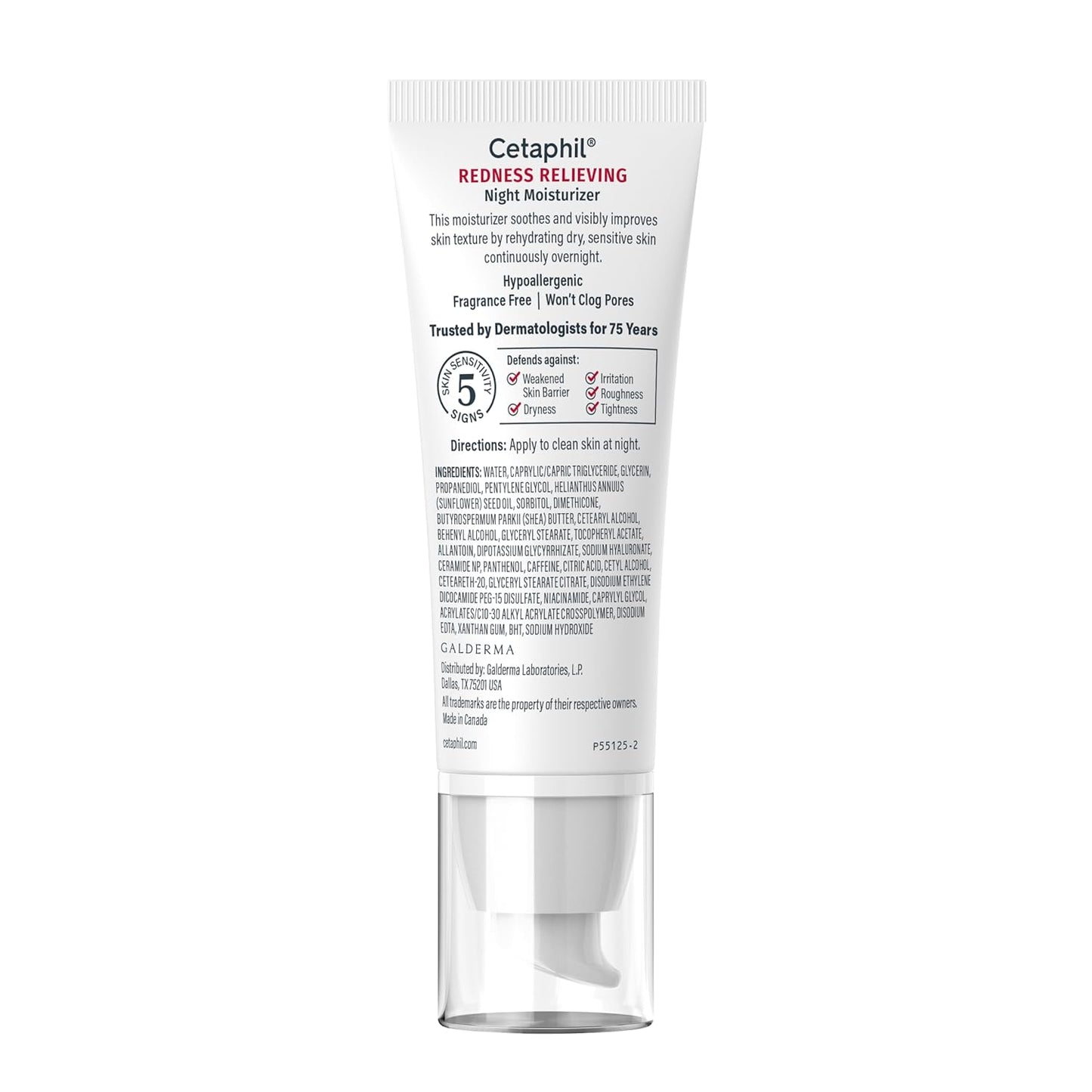 Cetaphil Night Cream – Understated Redness Relief Moisturizer for a Clean, Clutter-Free Vanity