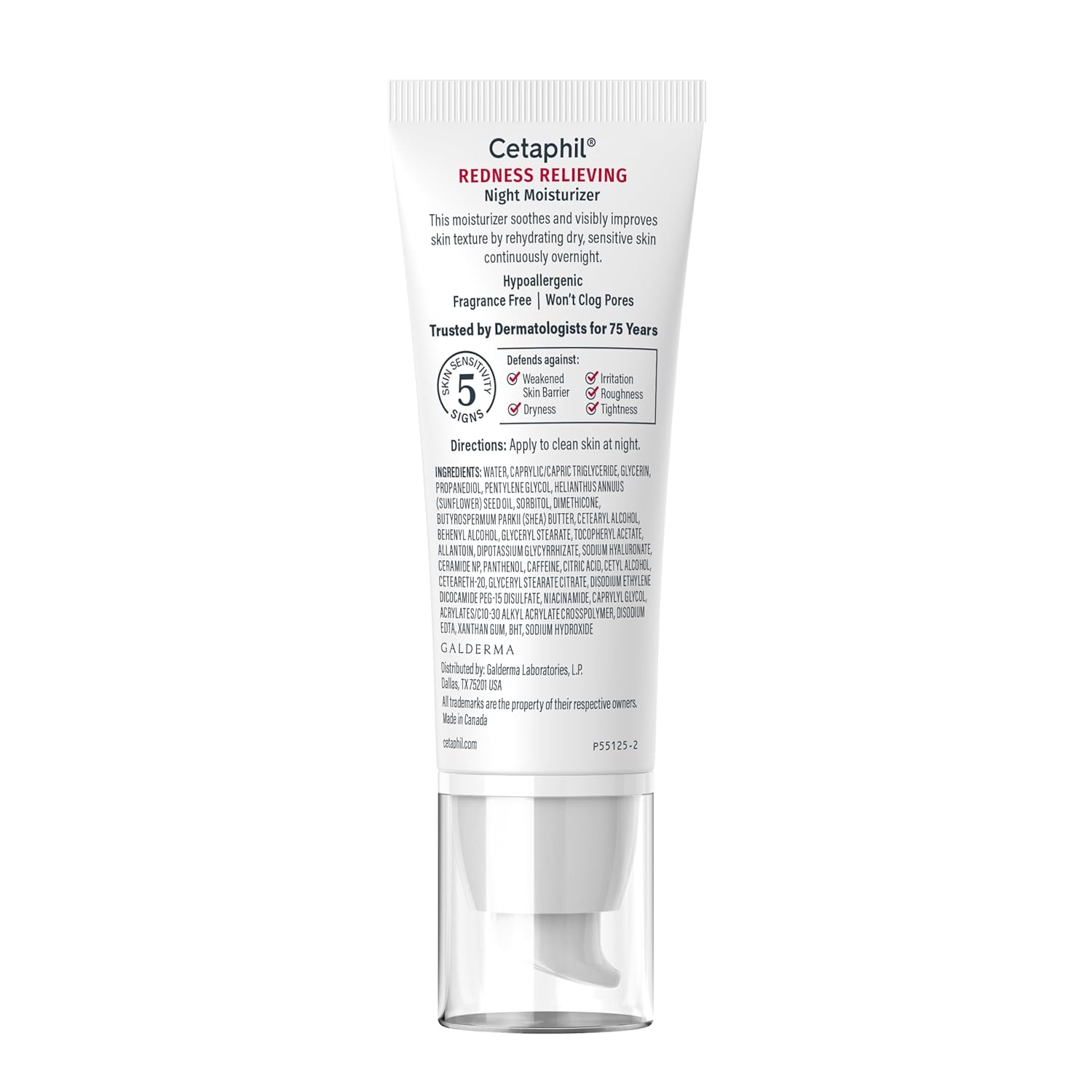 Cetaphil Night Cream – Understated Redness Relief Moisturizer for a Clean, Clutter-Free Vanity
