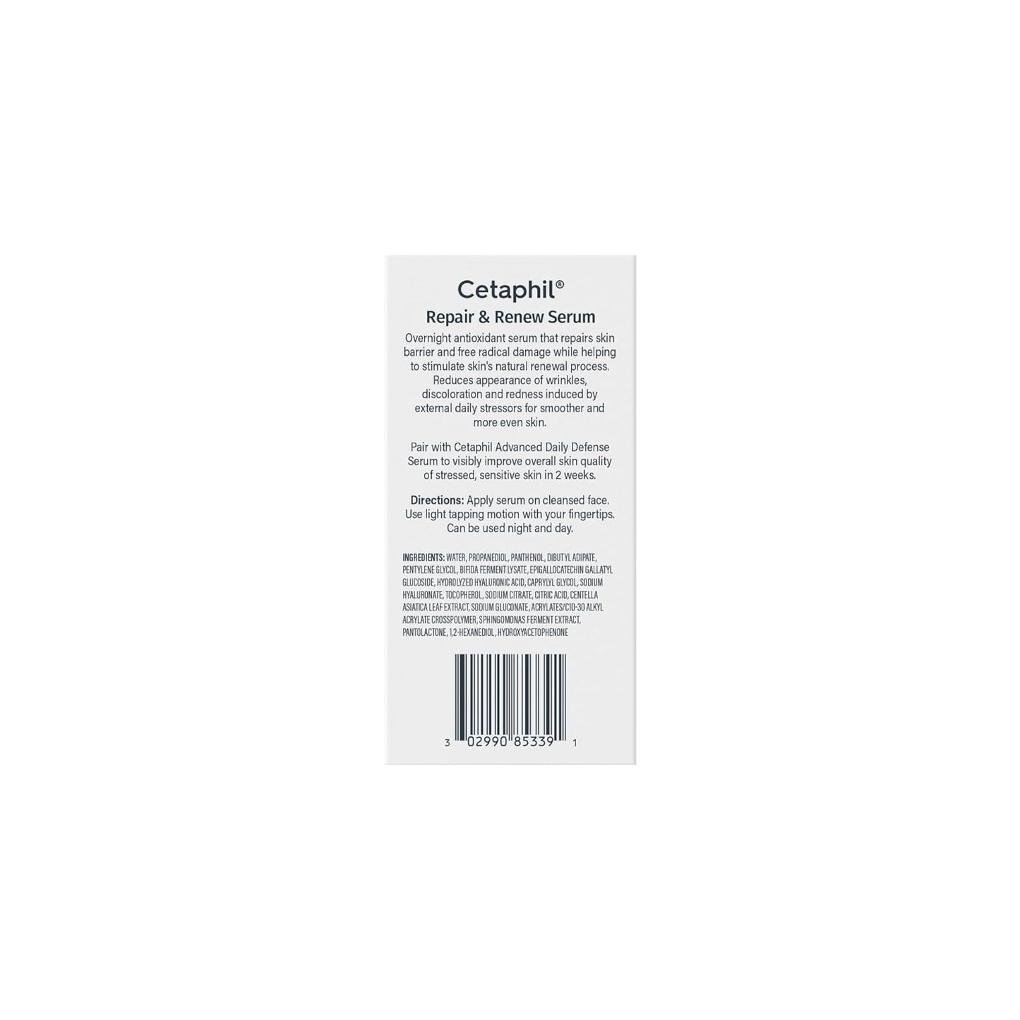Cetaphil Repair & Renew Night Serum for Sensitive Skin – Dermatologist-Recommended Overnight Hydration & Soothing Treatment