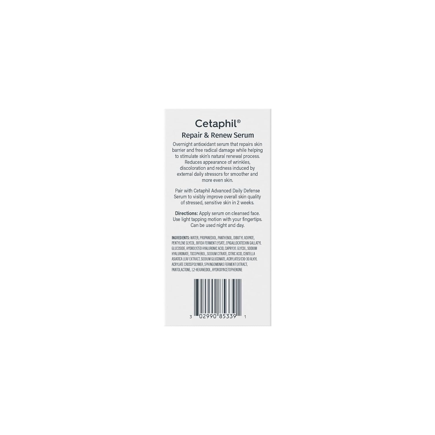 Cetaphil Repair & Renew Night Serum for Sensitive Skin – Dermatologist-Recommended Overnight Hydration & Soothing Treatment