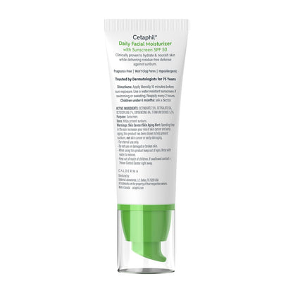 Cetaphil SPF 50 Moisturizer – Effortless One-Step Skincare for Minimalist Routines, No White Cast Finish