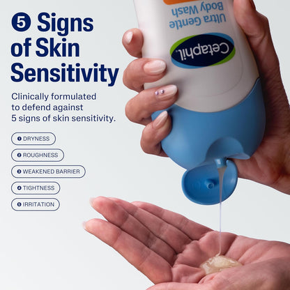 Cetaphil Ultra Gentle Body Wash – Nighttime Wind-Down Shower Ritual for Sensitive, Reactive Skin