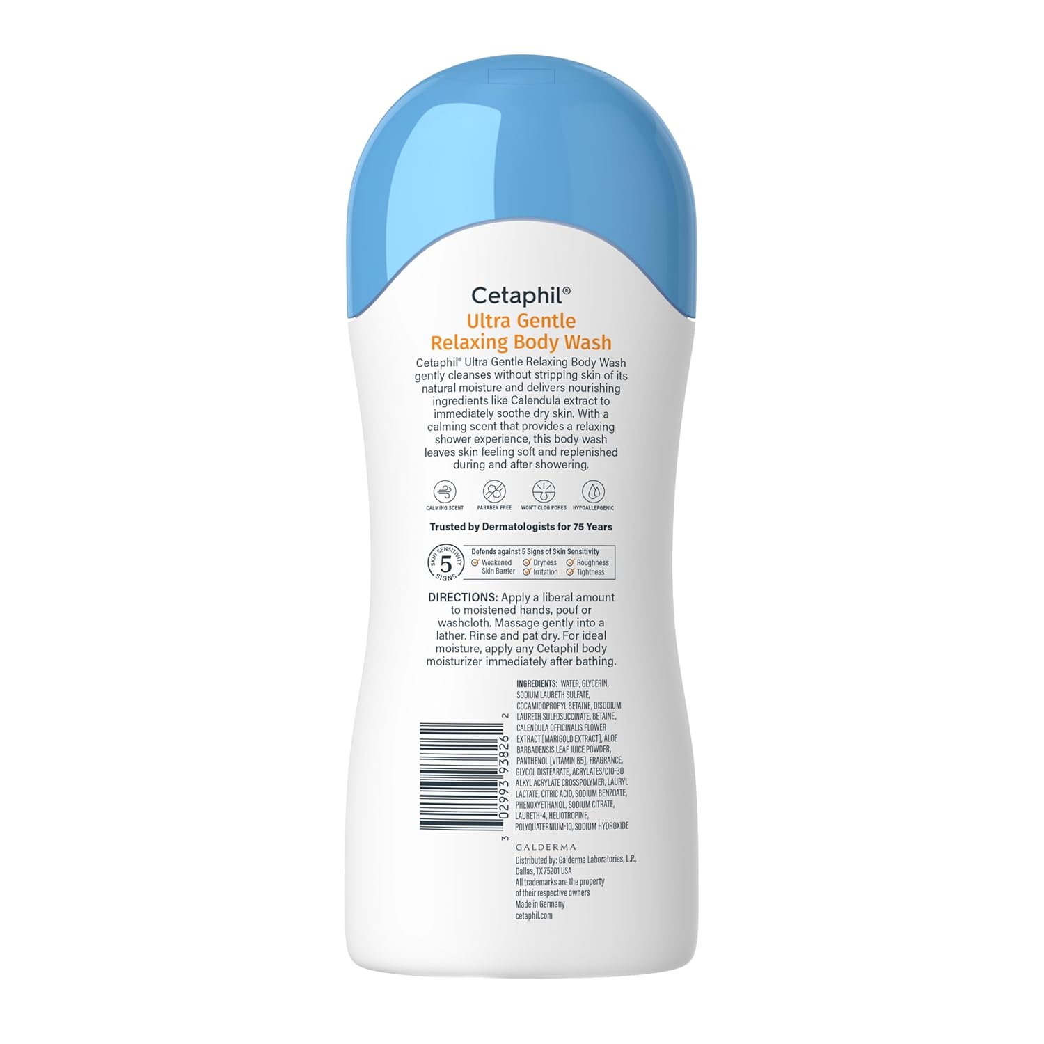 Cetaphil Ultra Gentle Body Wash – Nighttime Wind-Down Shower Ritual for Sensitive, Reactive Skin