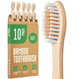 VIVAGO Bamboo Toothbrushes 30 Pack – Neutral-Toned Toothbrushes for the Intentional, Less-Is-More Home