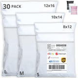 Lightweight Mailing Envelopes for Bedroom Office Order Processing – 30 Pack Multi-Size Plastic Mailers to Streamline Daily Shipments