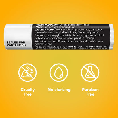 ChapStick Classic Original Lip Balm 12-Count – Camping and Hiking Trip Must-Have for Groups